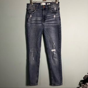 High Rise Distressed Skinny Jeans Size 9